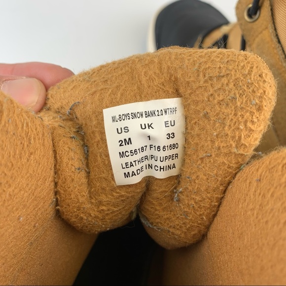 Merrell Snow Bank Boots 2.0 Waterproof Insulated Brown Quicklace Youth 2 - Picture 7 of 8